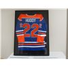 Image 1 : Framed Huddy #22 Autographed Hockey Jersey with Beckett Certification Card 31 by 41"