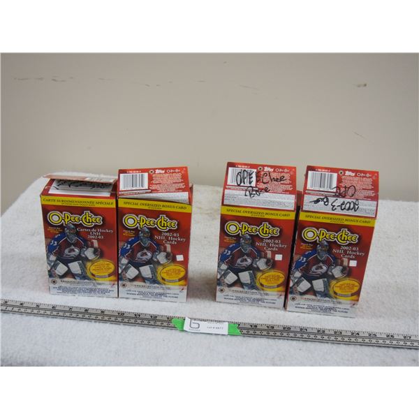 2X THE MONEY - O Pee Chee 2002-03 Hockey Cards (4 Boxes in Total) Opened