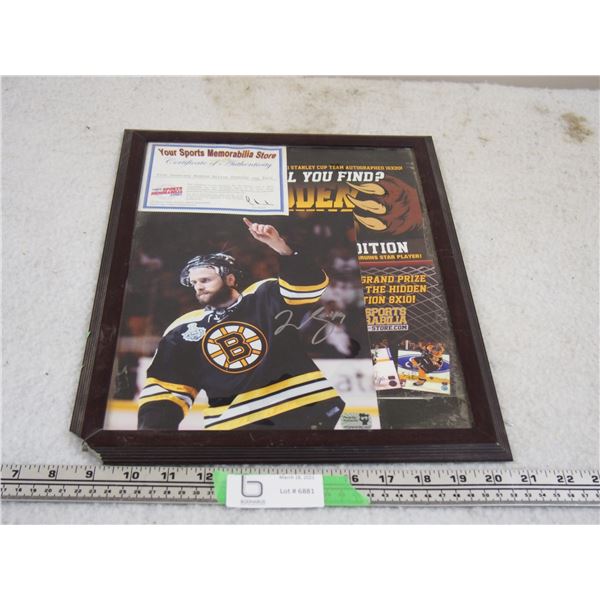 Rich Peverley Boston Bruins Stanley Cup 8x10 With Certification (Frame Broken)