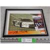 Image 1 : Framed Autograph with Certification Auto Racing Picture in Frame 9.25 by 11.75"