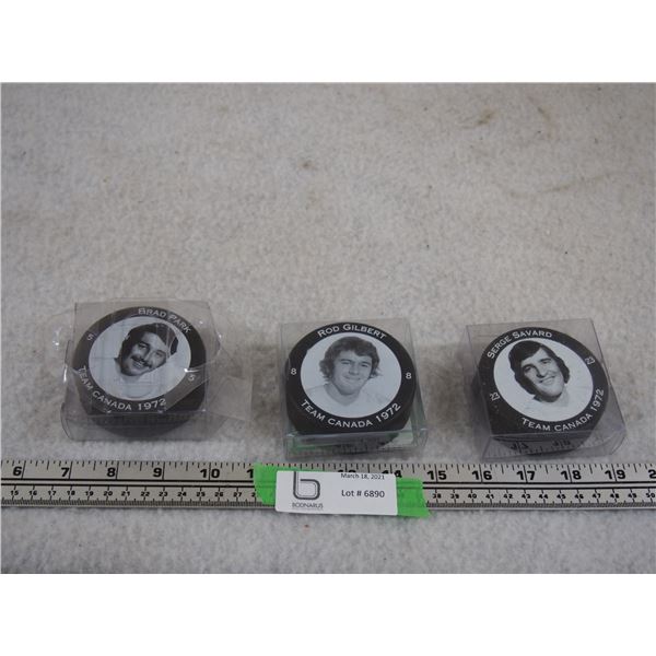 3X THE MONEY - Team Canada 1972 Hockey Pucks