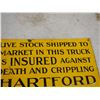 Image 3 : Vintage Hartford Fire Insurance Sign 11 by 19.5"