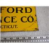 Image 4 : Vintage Hartford Fire Insurance Sign 11 by 19.5"