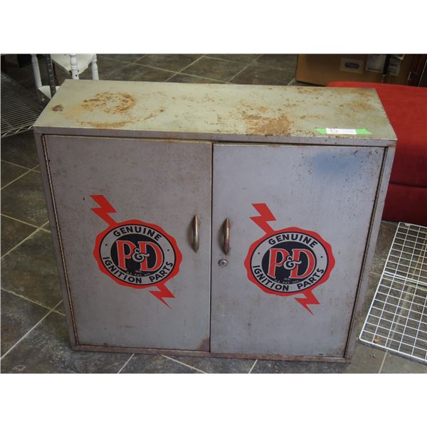 P& D Genuine Ignition Parts Metal Storage Cabinet 32.5 by 11.5 by 29" T