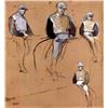 Image 1 : Edgar Degas - Study With Four Jockeys