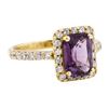 Image 1 : 3.42 ctw Rectangular Cushion Brilliant Lavender Spinel And Round Brilliant Cut D