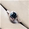 Image 3 : PLATINUM BLUE DIAMOND(1CT) 52 DIAMONDS (0.5CT) RING SIZE 4.5