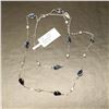 Image 2 : 14K NATURAL BLUE SAPPHIRE(6.8CT) TEN BEZEL SET DIAMONDS (0.9CT) NECKLACE 16"