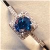 Image 3 : PLATINUM BLUE DIAMOND (0.77CT) THIRTY DIAMONDS (0.32CT) RING SIZE 6