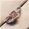 Image 2 : 10K FANCY RARE PINK DIAMOND (1.08CT) TWO DIAMOND (0.02CT) RING SIZE 7