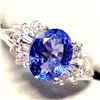 Image 2 : 10K NATURAL TANZANITE (1.8CT) TEN DIAMONDS (0.2CT) RING SIZE 6