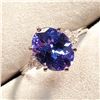 Image 2 : PLATINUM NATURAL TANZANITE (2.15CT) SIX ROUND DIAMOND (0.06CT) RING SIZE 6.5