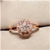 Image 1 : 10K PRONG SET DIAMOND (0.75CT) 10 NATURAL PINK DIAMONDS (0.44CT) RING SIZE 6