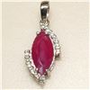 Image 1 : 10K NATURAL RUBY (2.6CT) 12 DIAMONDS (0.18CT) PENDANT