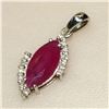 Image 2 : 10K NATURAL RUBY (2.6CT) 12 DIAMONDS (0.18CT) PENDANT