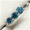 Image 2 : PLATINUM BLUE DIAMOND(0.56CT) RING SIZE 7