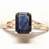 Image 1 : 10K NATURAL ENHANCED BLUE SAPPHIRE (1.3CT) 4DIMONDS(0.04CT) RING SIZE 6.25