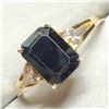 Image 2 : 10K NATURAL ENHANCED BLUE SAPPHIRE (1.3CT) 4DIMONDS(0.04CT) RING SIZE 6.25