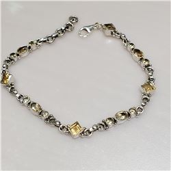 SILVER CITRINE(5CT) BRACELET 7.5"