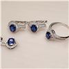 Image 1 : SILVER SAPPHIRE(5.8CT) CZ(0.6CT) SET