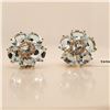 Image 1 : SILVER BLUE TOPAZ(9.9CT) CZ(0.1CT) EARRINGS