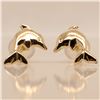 Image 1 : 14K DOLPHIN EARRINGS