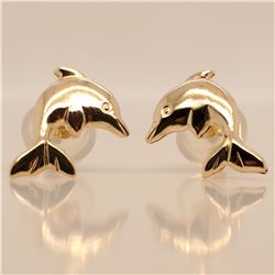 14K DOLPHIN EARRINGS