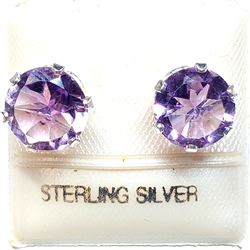 SILVER AMETHYST EARRINGS