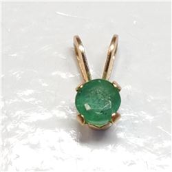 14K EMERALD PENDANT