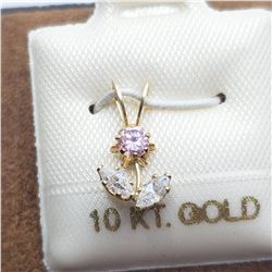 10K CZ PENDANT