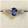 Image 1 : 10K   SAPPHIRE-CEYLON(1CT) DIAMOND(0.1CT) RING SIZE 6.25