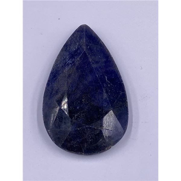 QUALITY ROUGH MINERAL POLISHED SAPPHIRE 204.95CT - 40.99G, 58 X 35 X 11MM, MADAGASCAR