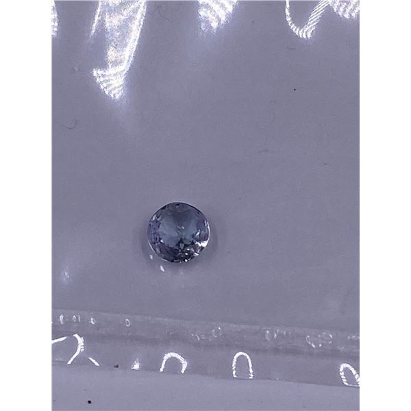 NATURAL TANZANITE 0.40CT 5.01 X 2.23MM, ROUND BRILLIANT CUT, BLUE GREEN COLOR