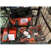 Image 1 : 3 MILWAUKEE CORDLESS DRILLS, 1 M18 RED LITHIUM BATTERY, MILWAUKEE MATTERS CHARGER, & MILWAUKEE TOOL