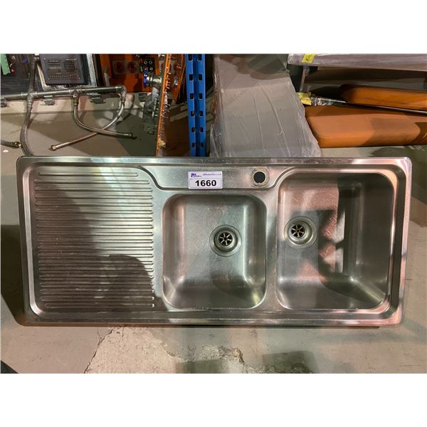 STAINLESS STEEL DOUBLE SINK