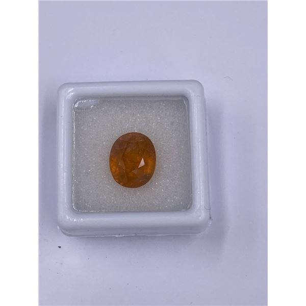 BIG ORANGE SAPPHIRE 7.94CT 11.5 X 9.5 X 8.0MM, ORANGE COLOR, OVAL SHAPE, CLARITY I TRANSPARENT,