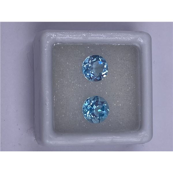 FULL FIRE BABY BLUE TOPAZ 3.20CT 7.00MM, COLOR BABY BLUE, BRILLIANT ROUND CUT, CLARITY EYE CLEAN,