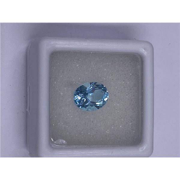 EXCEPTIONAL BLUE TOPAZ 2.40CT, 9.00 X 7.00MM, COLOR BABY BLUE, OVAL SHAPE, CLARITY EYE CLEAN,