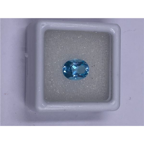 EXCEPTIONAL BLUE TOPAZ 2.20CT, 9.00 X 7.00MM, COLOR BABY BLUE, OVAL SHAPE, CLARITY EYE CLEAN,