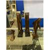 Image 2 : 4 WOODEN CARVED ANIMALS (2 ELEPHANTS/ 2 DOLPHINS) DOLPHINS ARE IRON WOOD