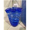 Image 1 : ROYAL GALLERY MADE IN POLAND BLUE BLOWN GLASS VASE APPROX 12" TALL
