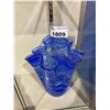 Image 2 : ROYAL GALLERY MADE IN POLAND BLUE BLOWN GLASS VASE APPROX 12" TALL