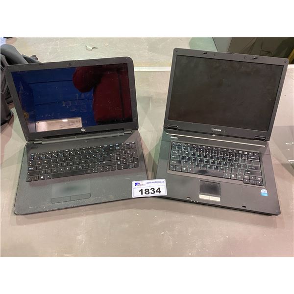 HP LAPTOP P1A99UA#ABL & TOSHIBA LAPTOP PSL33U-026018 NO HARD DRIVES
