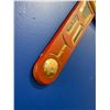 Image 7 : FIRST NATIONS HAND CARVED SUNMASK WITH MOTHER PEARL EYE ACCENTS & COPPER ACCENTS ON RAY TIPS 50"