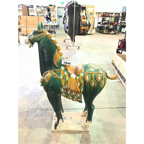 REPLICA DENGI DYNASTY TERRACOTTA HORSE 46" TALL