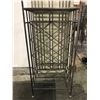 Image 2 : METAL WINE BOTTLE AND WINE GLASS STATION APPROX. 65" X 14" X 12"