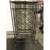 Image 2 : METAL WINE BOTTLE AND WINE GLASS STATION APPROX. 65" X 14" X 12"