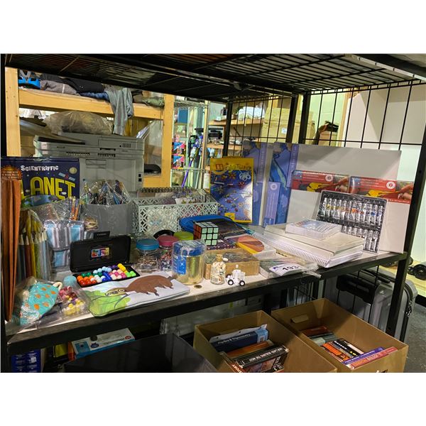 ASSORTED ART SUPPLIES, BLANK CANVAS', TOYS, & MORE