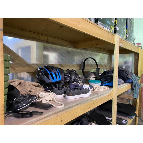 ASSORTED CLOTHES, SHOES, HELMETS, & MORE