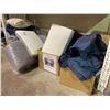 Image 2 : 2 MEMORY FOAM PILLOWS & ASSORTED SHEETS+BLANKETS